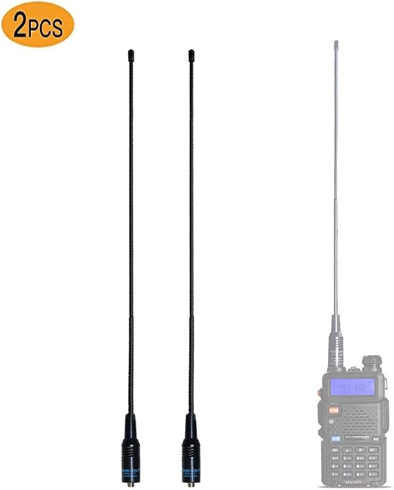 Antenne Double Bande Songway 144/430MHz | Compatible Baofeng UV-5R, UV-82, BF-888S | SMA-F Femelle | Lot De 2