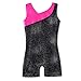 DAXIANG Christmas Gifts for Girls Leotard for Girls Gymnastics Outfit Black Shorts Dance Leotard Hot Blue Pink Stars 7-8Y