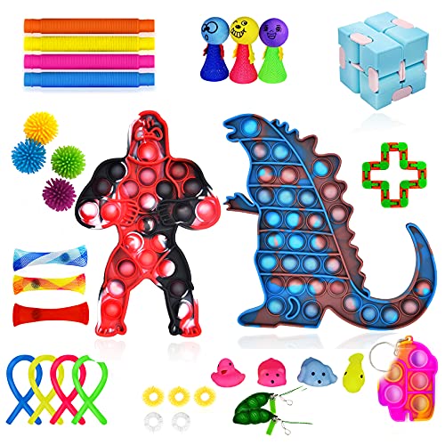 FLYKISS 34 Packs Fidget Toys Cheap Fidget Toy Pack Sensory Fidget Toys