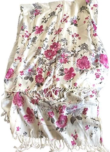 SiamSiri Multipurpose Vintage Style Country Style Pashmina Two Sides Shawl Scarf Stole Tablecloth Table-Cover Wrap Gift Women
