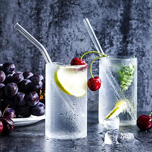 Glas strohhalme Fiyuer 24 Pcs glasstrohhalme Wiederverwendbar Trinkhalme mit Reinigungsbürsten für Smoothie Milchshake… – Bild 5