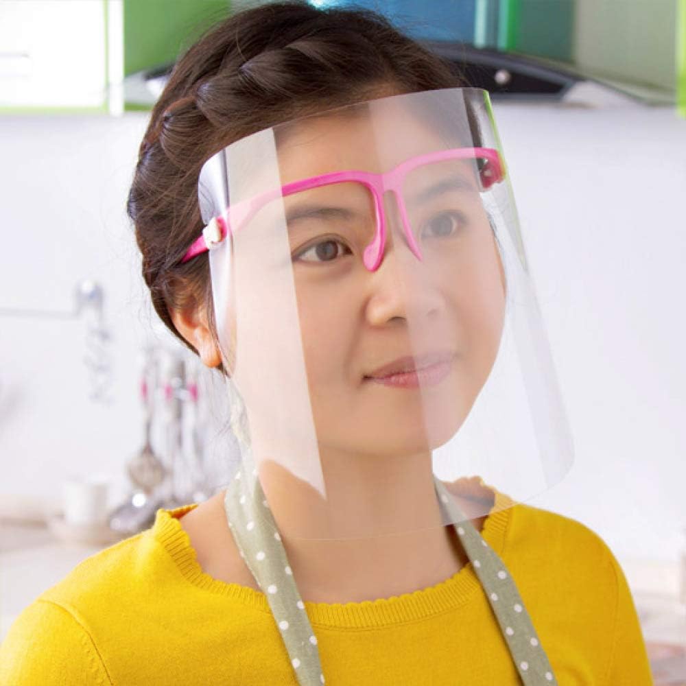 CZZ facial apron transparent oil-proof cooking rice cooking face mask, kitchen cooking cooking oil splash protection mask,A,Shield