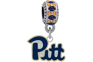 FINAL TOUCH GIFTS University of Pittsburgh University Charm Fits Compatible With Pandora Style Bracelets