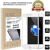 LTI-DIRECT 1 Pack Premium Quality 3D Tempered Glass Screen Protector 3D Full Coverage Edge To Edge Entire Screen Protection For Apple iPhone 7 Plus, 7S Plus 5.5