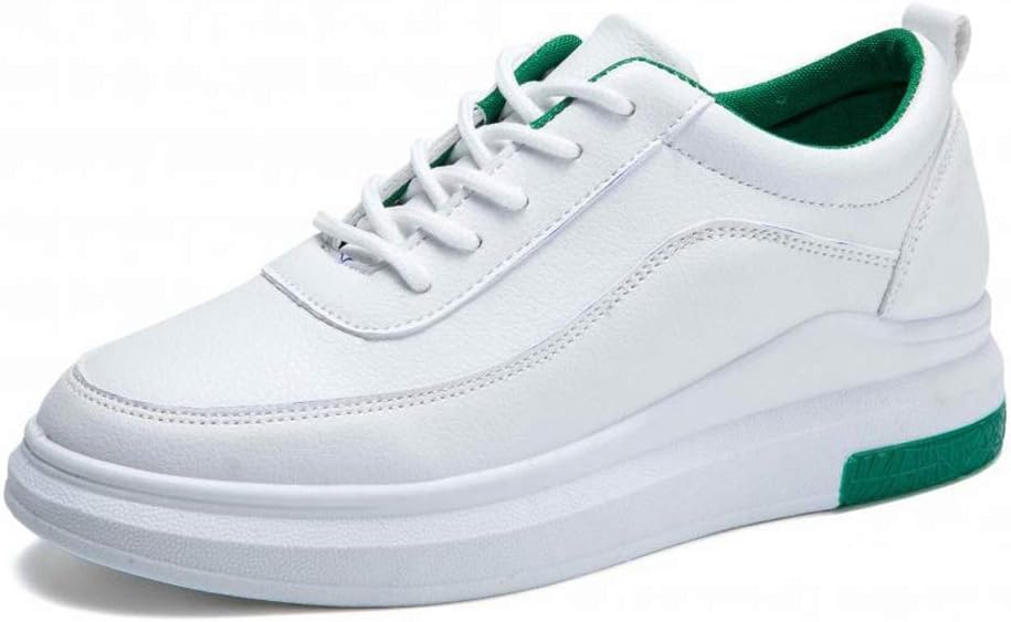 JOYBI Women Casual Sneakers PU Leather Lace-Up Trainers Slip On Waterproof Girls Fashion Shallow Tenis