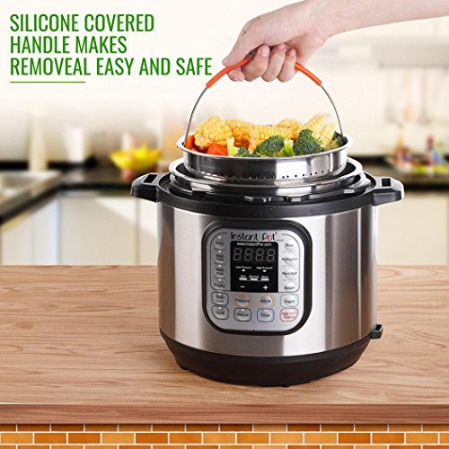 Cooker Steamer Basket for 6 or 8 Quart Instant Pot Pressure Cooker for Egg, Meat, Vegatables, Kitchen Accessory (silver) - Thumbnail 3
