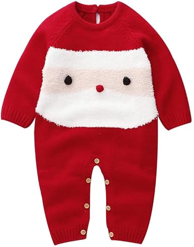 Foto Di Natale Neonati.Longra Bambini Pagliaccetto Della Peluche Santa Di Natale Neonato Pullover A Maglia Caldo Tute Bambino Costume Di Natale Neonata Natale Completini Regalo Di Natale Per Bambini Amazon It Abbigliamento