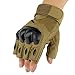 ADiPROD 1 Pair Sports Gloves, Hard Knuckle Half Finger/Fingerless Shooting Army Police Airsoft Gear (Brown, X-Large)