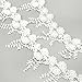 4 Yards White Cotton Lace Trim Applique Sewing DIY Craft Lace Tassel Ribbon - 85mm/3.3