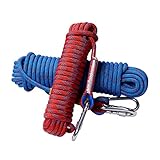 Rock Climbing Rope, 12mm Diameter Outdoor Hiking Accessories High Strength Cord Safety Rope(10m,32ft)(20m,64ft) (30m,94ft)