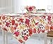 Elrene Home Fashions 39318MLT Vinyl Tablecloth with Polyester Flannel Backing Floral Gardens Easy Care Spillproof, 60