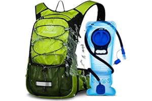 Mothybot Hydration Pack, Insulated Hydration Backpack with 2L BPA Free Water Bladder and Storage, Hiking Backpack for Men, Women, Kids for Running, Cycling, Camping - Keep Liquid Cool up to 5 Hours