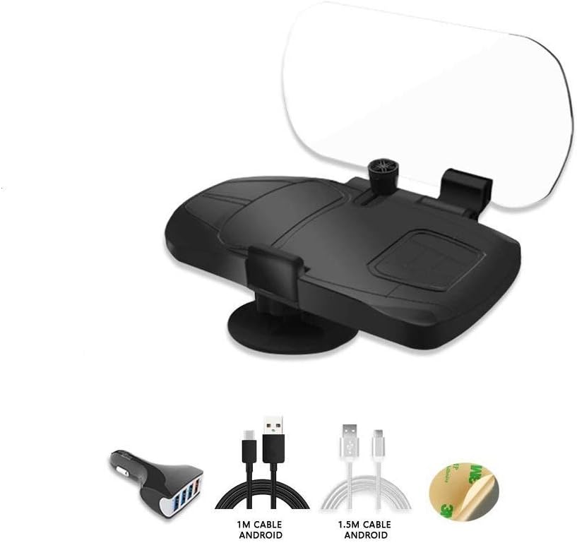 CoolKo Universal HUD Head-Up Display GPS Navigation Frame Windscreen Projector with Qi Wireless Charging Function [Version 1]