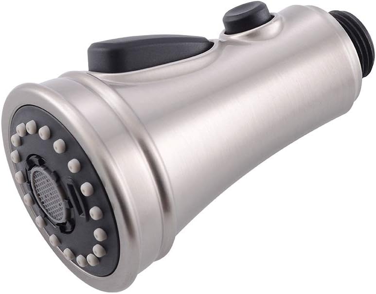 APPASO Pull Down Kitchen Faucet Spray Head Replacement Brushed Nickel, 3 Functions Sprayer, G 1/2 Pull Out Spray Head for Kitchen Sink Faucet, APSP002BN