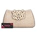 Fawziya Heart Shaped Clutch Velvet Evening Bags And Clutches For Women-Beige