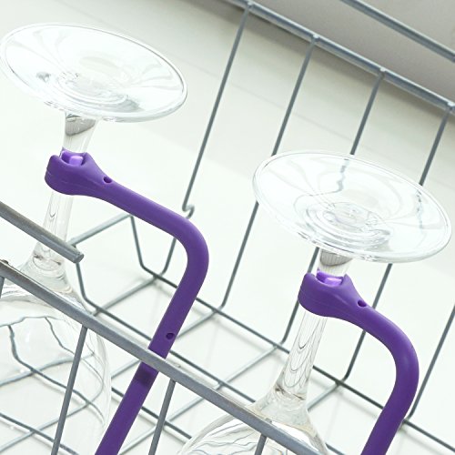 Tether Stemware Saver flexible dishwasher 8 sets for Wine Glass Dishwasher Holder (8) - Thumbnail 2