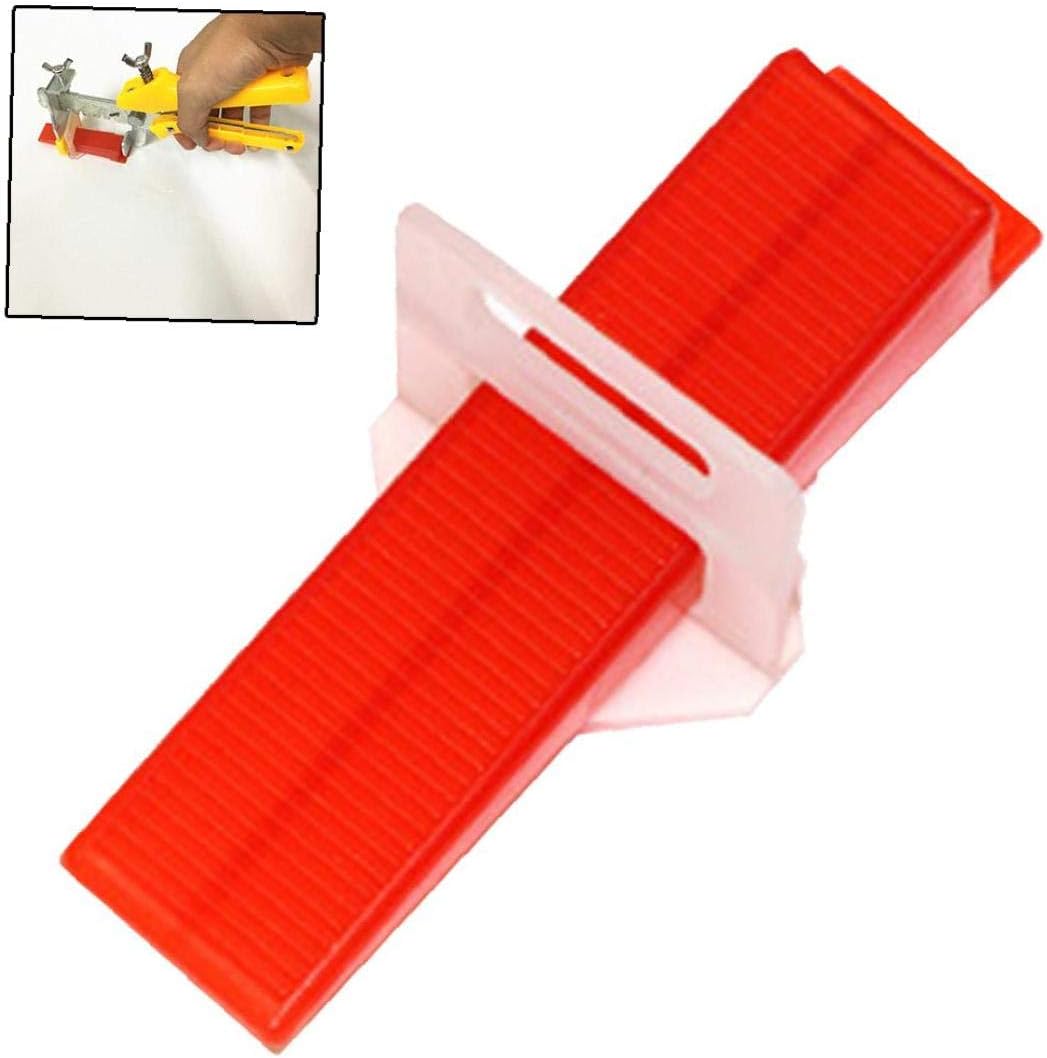 Lankater 100piece Plastic Ceramic Tile Leveling System Wedges Tiling Flooring Tools Wedges clips 2.0 MM