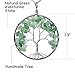 KISSPAT Handmade Tree Of Life Gemstone Pendant Necklace With 26