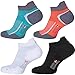DANISH ENDURANCE 5 Pack Low-Cut Athletic Socks, Moisture Wicking, Men & Women, Multicolor (1 x Caribbean Blue, 2 x Black, 2 x White), Medium
