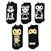 Bendy and the Ink Machine Socks - 5 Pairs of Bendy No Show Socks (Youth/Adult), Character 3d, Sock Size 9-11, Youth/Adult Shoe Size 5-8
