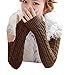 Bellady Womens Winter Warm Over Elbow Long Fingerless Thumb Hole Gloves Mittens Knitted Arm Warmer