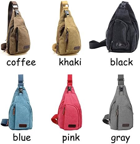 Outdoor Sling Bags, Dshop Fashion Durable Canvas Outdoor Sports Travel Cycling Biking Hiking Climbing Workout Cross Body Bags Chest Sling Shoulder Bags