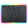GuileKeys Leverless Controller Arcade Stick GK-16, All-Button Arcade Controller with Multi-function Button for PS4/PS3/PC/Switch, Arcade Fight Stick with RGB/Turbo/Hot-Swap/Low Profile Switch Black