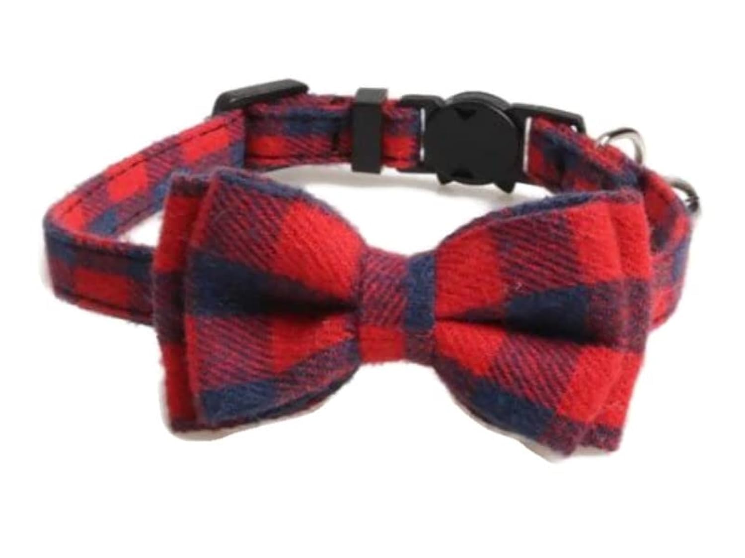 Bowtie Cat Collars with Bell | Safe Quick Release Breakaway Buckle | ZACAL Cat Collars (Red & Navy Blue)