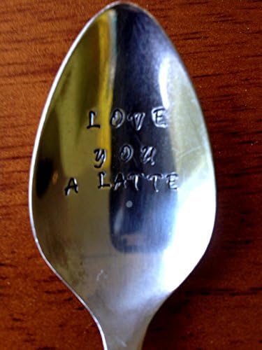 Love You a Latte ~ Hand Stamped Spoon. Fantastic Gift for the Latte/Coffee Lover in Your Life.