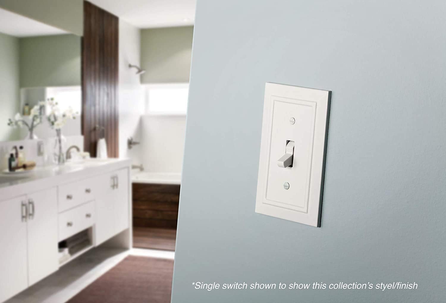 Franklin Brass W35243-PW-C Classic Architecture Single Decorator Wall Plate/Switch Plate/Cover, White - - 