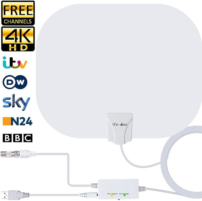 Indoor TV Aerial,2020 Latest TV Aerial 80+ Miles Amazon.co.uk Electronics