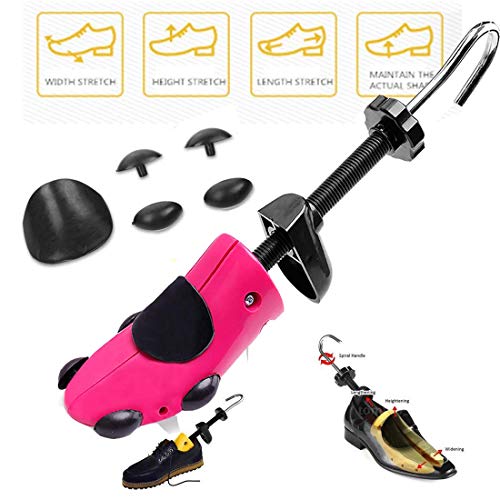 Pair of Professional 2-Way Shoe Stretcher, HuKimGee Adjustable Length and Width Shoe Shaper Upgrade Tough Plastic Shoe Trees Metal Unisex Durable Shoes Stretcher for Women (USA Size (US5.5-10))
