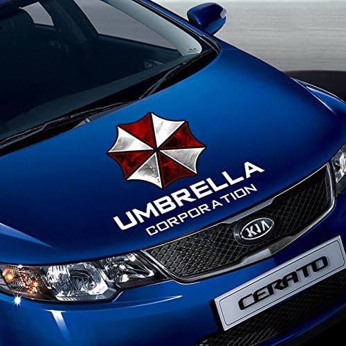 Umbrella Corporation Pattern Reflective Decal Sticker for Car Motorcycle Window Wall Laptop (White)