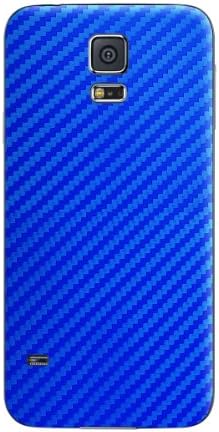 Samsung Galaxy S5 Skins, Cruzerlite Carbon Fiber (Back) Skins Compatible for Samsung Galaxy S5 - Blue
