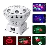 Stage Lights, Sound Activated RGB Party Lights DJ Lighting, 63 LED bar Lights and DMX Control for Church, Wedding, Stage Lighting Birthday Party(need an adapter) (Laser and Pattern)