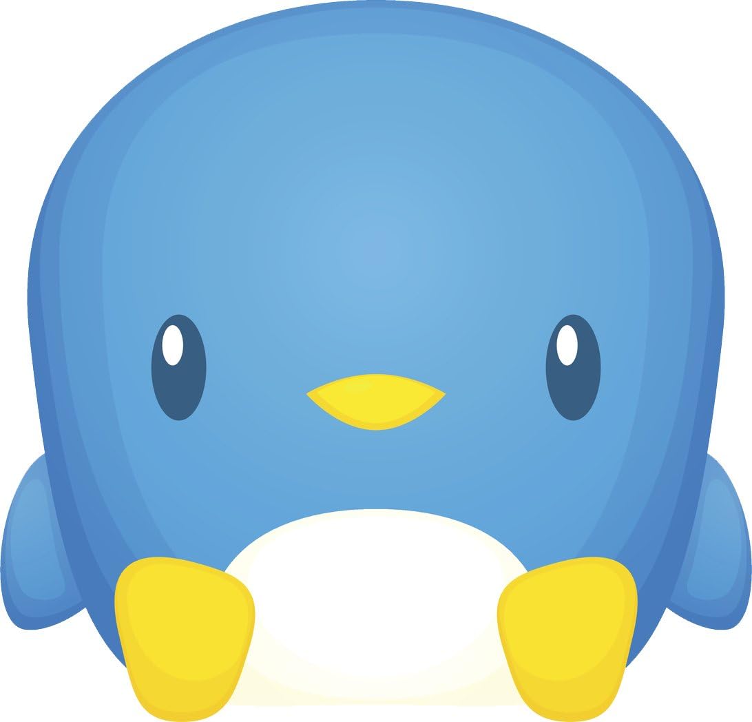 Amazon Com Adorable Kawaii Baby Penguin Blue Cartoon Emoji Vinyl Decal Sticker 12 Wide Automotive