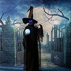 Haunted Hill Farm HHWITCH-2FL Life-Size Animated