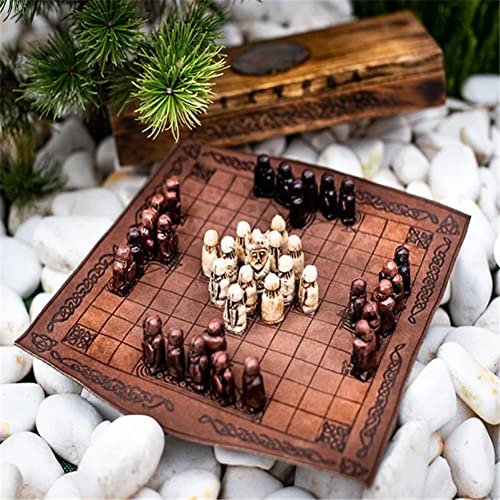 QNQA Viking Chess Set, Hnefatafl Viking Chess Set, Viking Chess