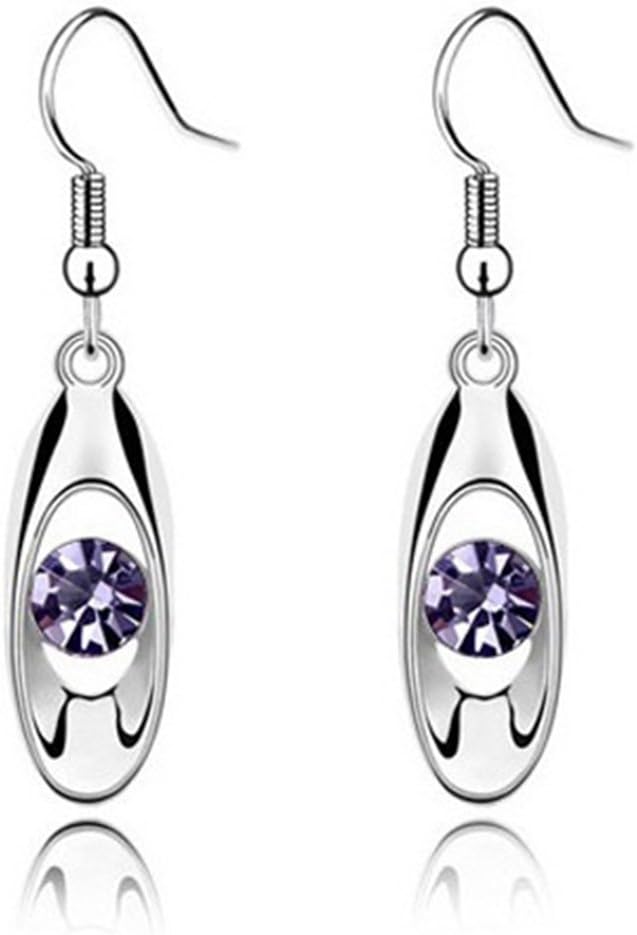 Iumer Fashion Crystal Drop Earring Oval Dangle Earrings