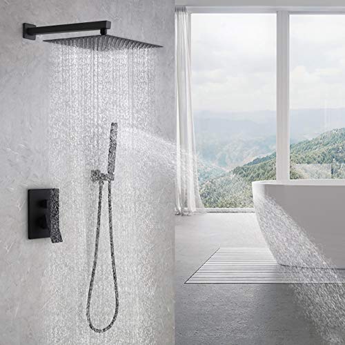 KES Shower System 12 Inch Rain Shower Head with Handheld Spray Shower