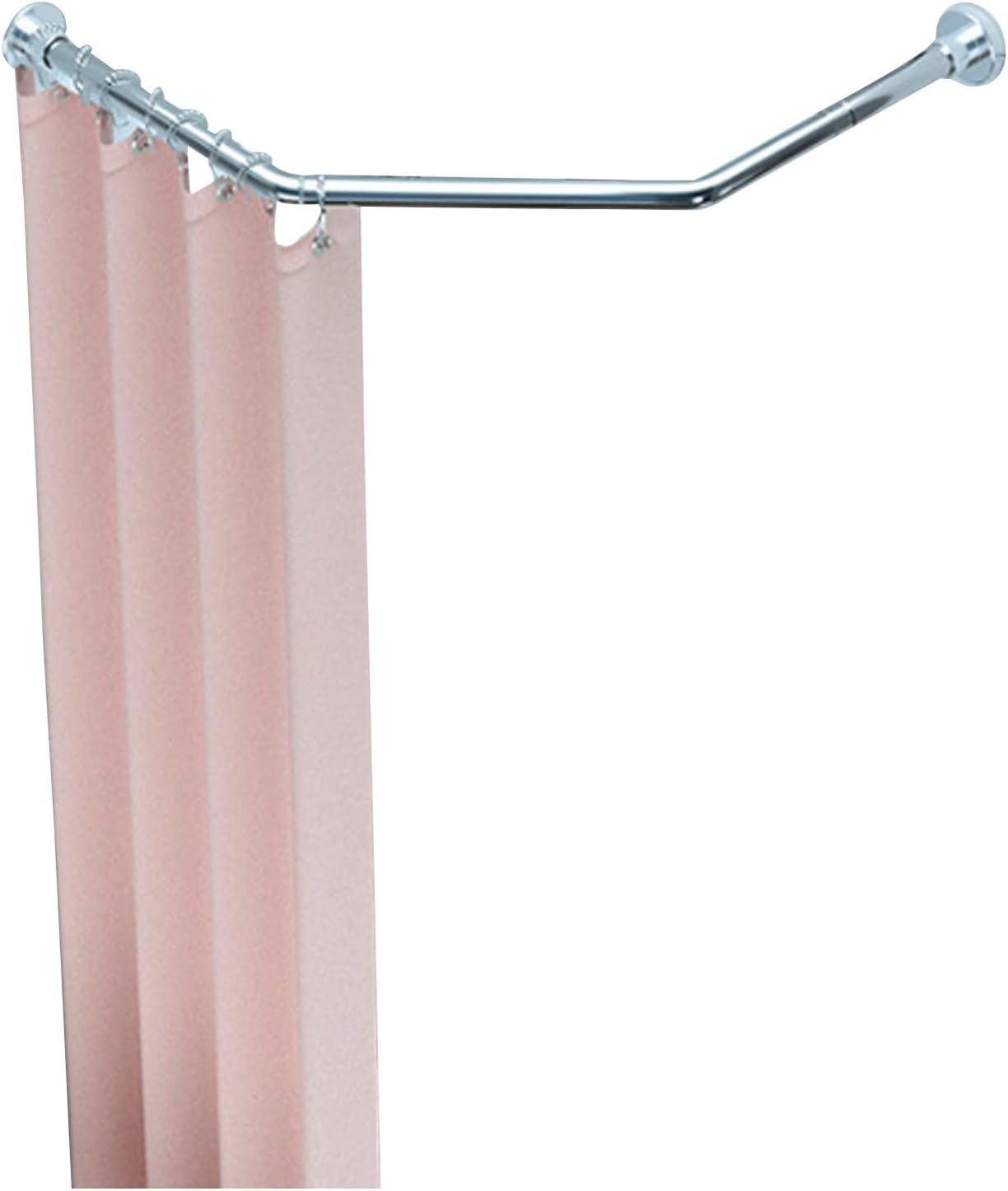 Curved Shower Curtain Rod Brushed Nickel, Shower Rail Bar No Drilling