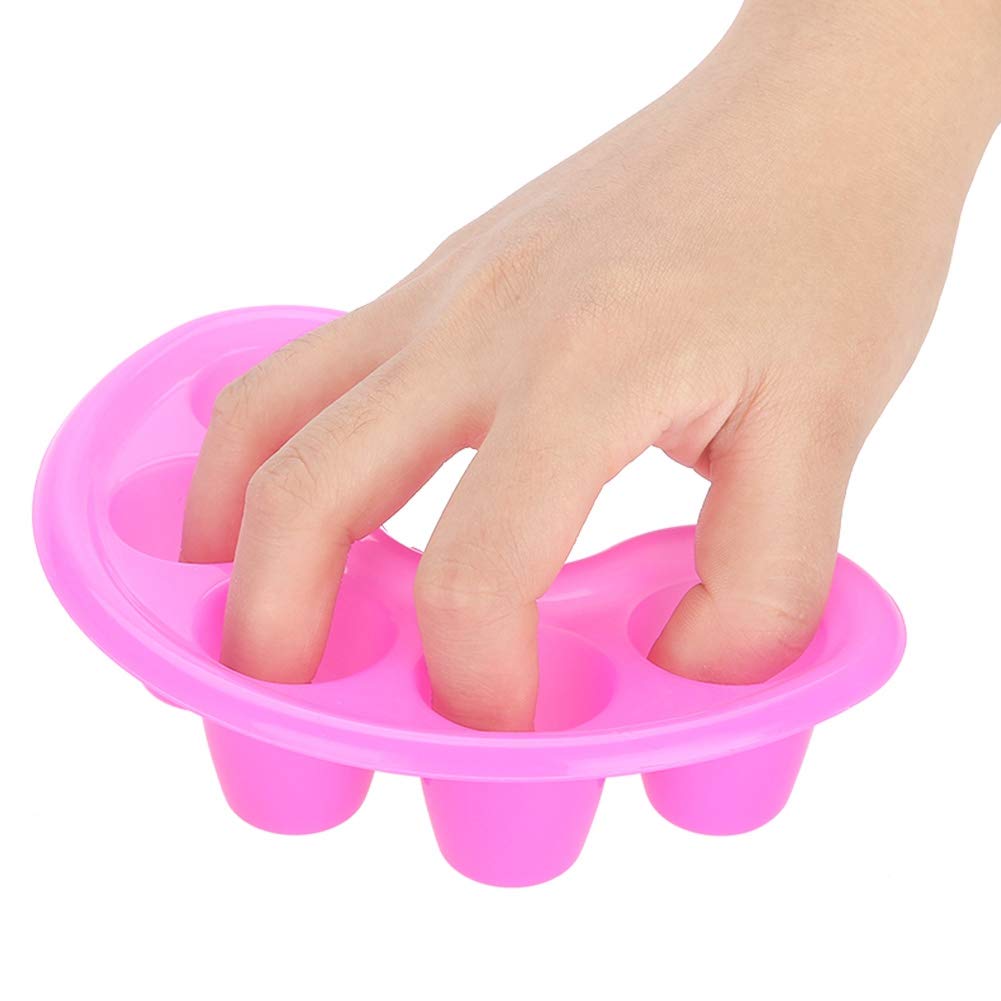 Nail Gel Removal Bowl, 5 Pcs Five Holes Soak Off Finger Bowl Dishes Nail UV Acrylic Gel Removal Bowl for Nail Salon and Household