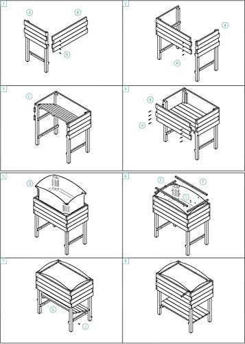 dobar - Bancal de Madera Decorativo (Pino, marrón) para jardín ...
