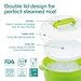 Andcolors Microwave Rice Cooker Steamer - Complete Set - Makes 2 to 4 servings -Food Grade Plastic - Dishwasher Safe - Includes Rice Paddle & Measuring Cup .