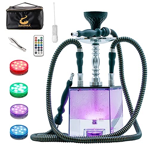 2 Hose Hookah Set with Travel Case Clean