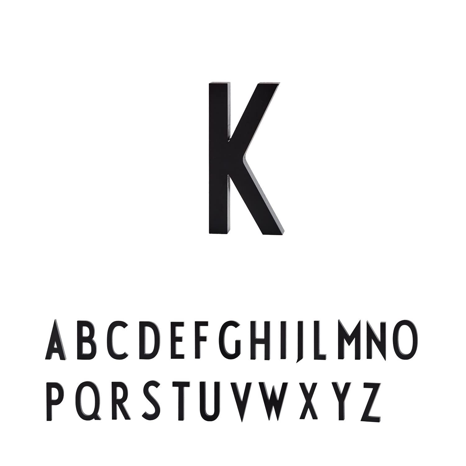 Design Letters Floating House Letters (A-Z) | Aluminium House Numbers | Modern Door Numbers Black | 50mm House Signs Designed in Denmark | Alphabet for Street, Home, Address, Front Door, Apartment