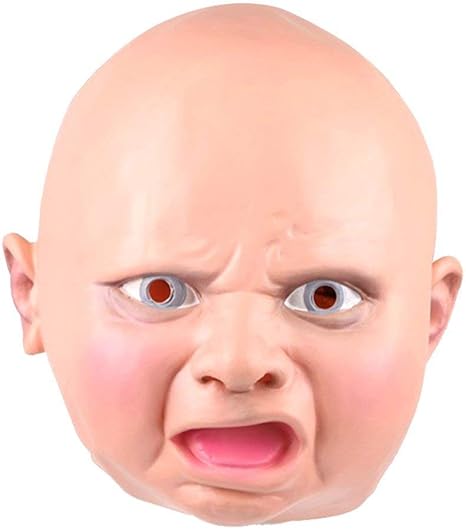 Amazon Co Jp ハロウィン装飾怒っている赤ちゃんラテックスマスクヘッドマスクコスプレパーティーコスチューム小道具恐ろしい赤ちゃんマスクギフト Home Kitchen
