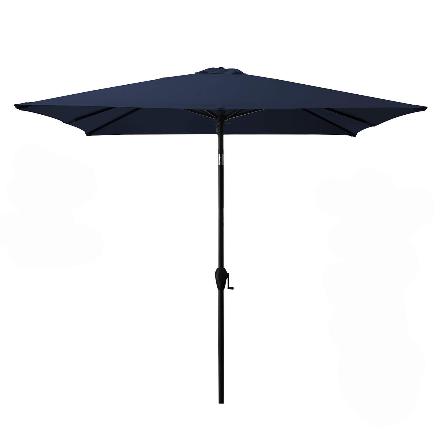 MEWAY Rectangular Patio Table Umbrella Garden Umbrella with Tilt and Crank for Commercial Event Market, Garden, Deck,Backyard,Pool and Patio Table (6.6 X 10 ft, Navy)