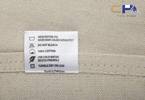 Canvas Drop Cloth (Size 4'x 5'), 100% Cotton - for All Purpose Use, Painting & Art. Thick, Heavyweight, Durable 8oz Duck Canvas with Sturdy Double Stitched Edges. Washable & Reusable