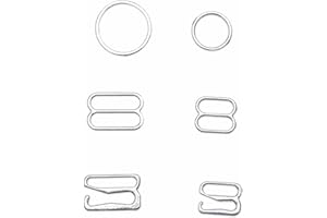 Ruwado 60 Pcs Bra Strap Hook Ring Buckle Strap Bra Sliders Replacements for Sewing Bikini Swimsuit Underwear